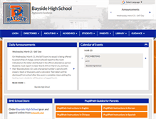 Tablet Screenshot of baysidehighschool.org